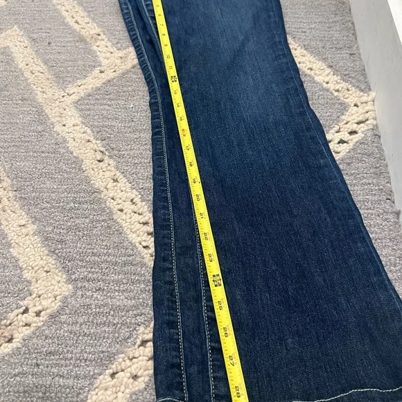 Hudson Y2K Dark Indigo Wash Low Rise Bootcut Denim 27 Short NWOT Flap Pockets - Picture 8 of 10